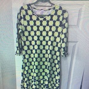 Green and Black Polka Dot Dress